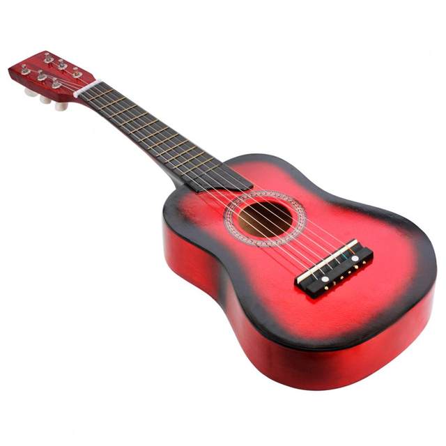 Mini guitare 4 cordes à motif cœur • Enfant World